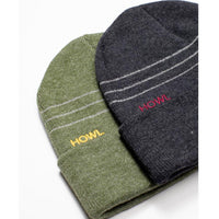 Striped Reflective Beanie - Green