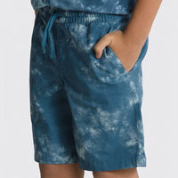 Kids Range Elastic Tie Dye Shorts - Vans Teal