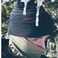 Striped Reflective Beanie - Green