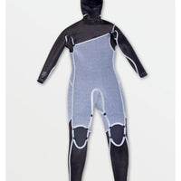 4/3Mm Hooded Chestzip Full Wetsuit - Black