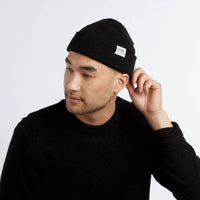 Beanie Uniform Low Recycled Knit Cuff - Black
