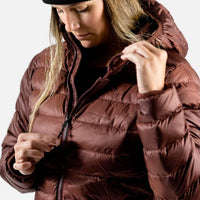 Women's Re-Up Down Recycled Hoodie Jacket - Vulcan Red