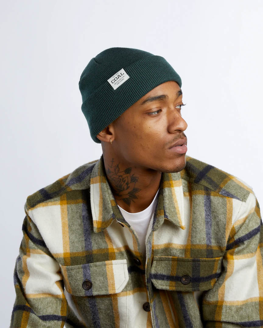 Beanie Uniform Low Recycled Knit Cuff - Dark Green