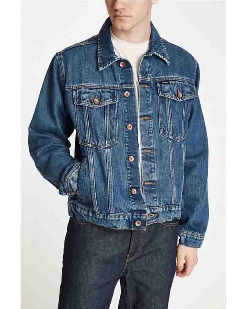 Manteau Cable Denim Jkt - Worn Indigo