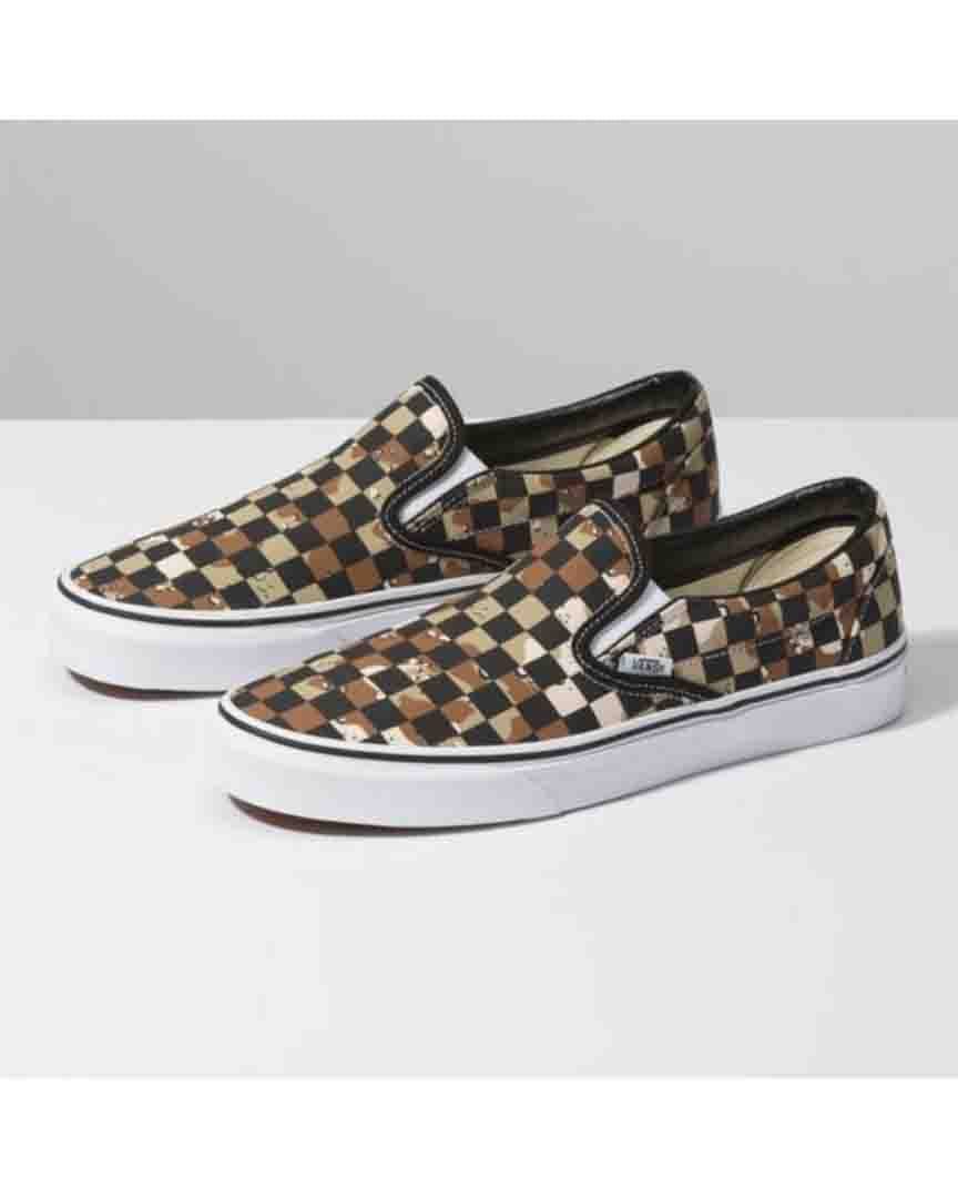 Vans Camo Desert Chk Classic Slip On Shoes Boutique Adrenaline