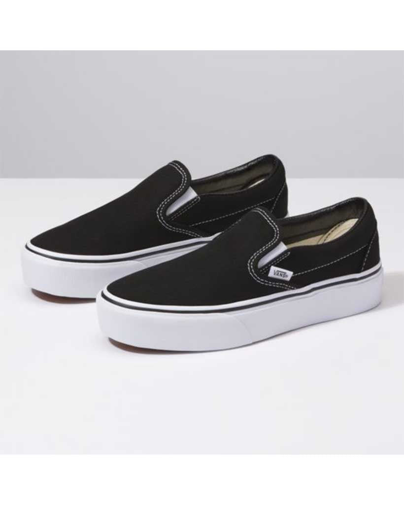 Souliers Classic Slip-On Platform - Black