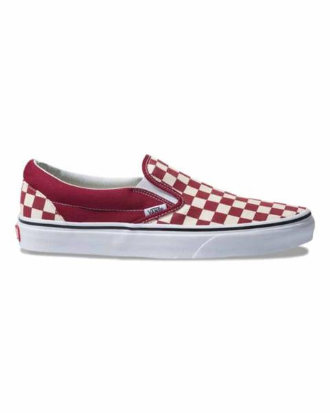 All red hotsell vans slip on