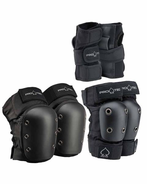 Jr. Street Gear 3-Pack -Protective Gear - Black - Boutique Adrenaline