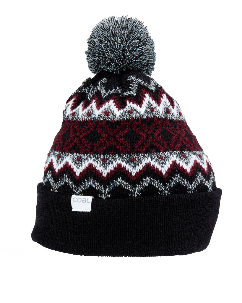 The Winters Nordic Pom Beanie - Black - Boutique Adrenaline