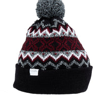 The Winters Nordic Pom Beanie - Black - Boutique Adrenaline
