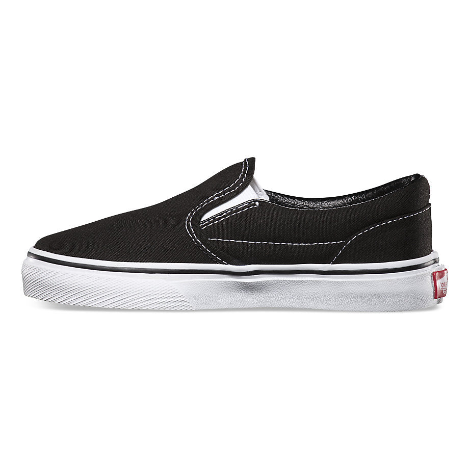 Kids Classic Slip-On Shoes - Black/True White - Boutique Adrenaline