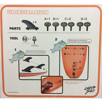 Replacement Log Fin Set Surf Accessory - Black - Boutique Adrenaline