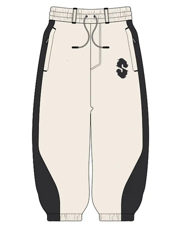 2.5 Ply Recession Snow Pants - Marshmallow/Black