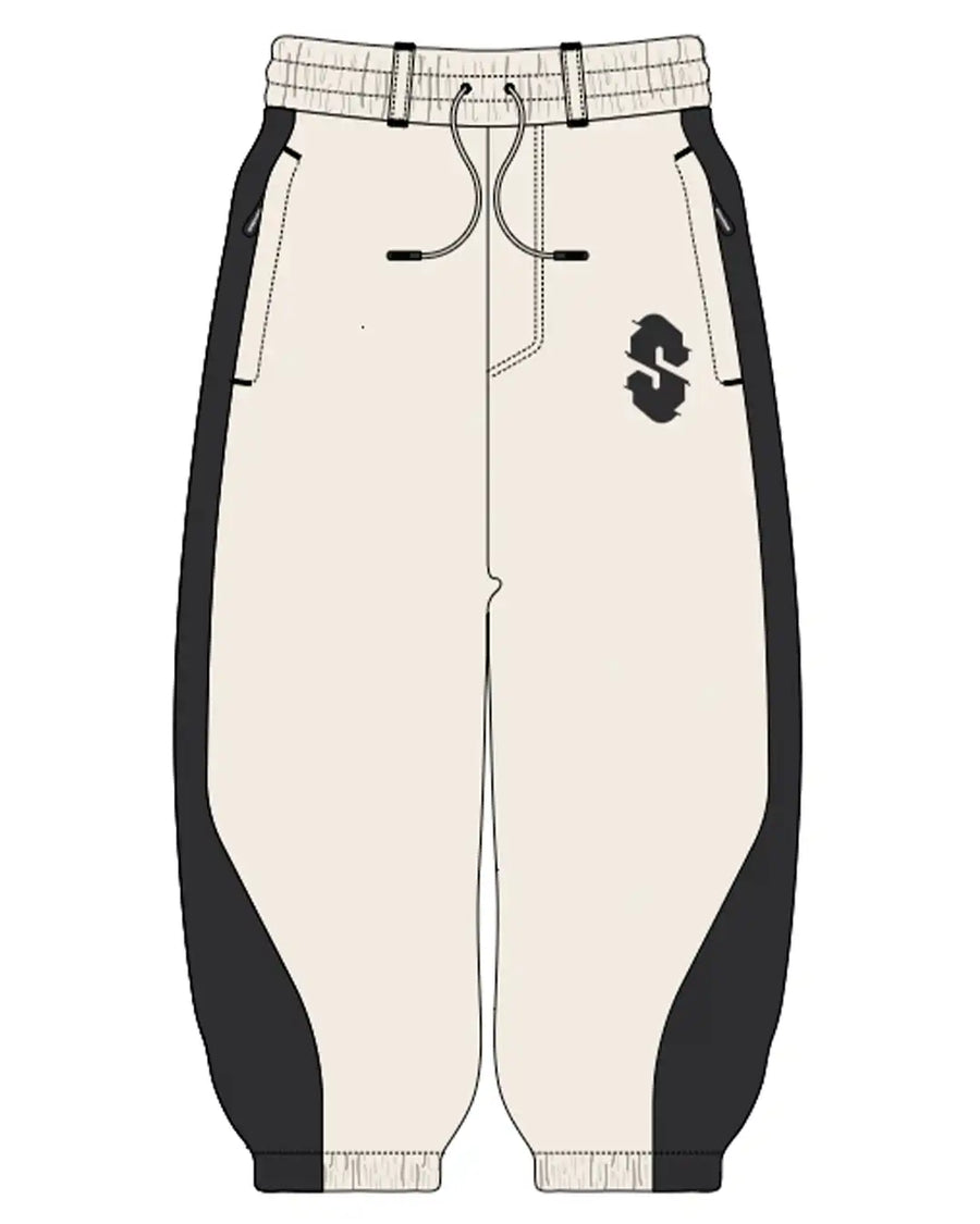2.5 Ply Recession Snow Pants - Marshmallow/Black
