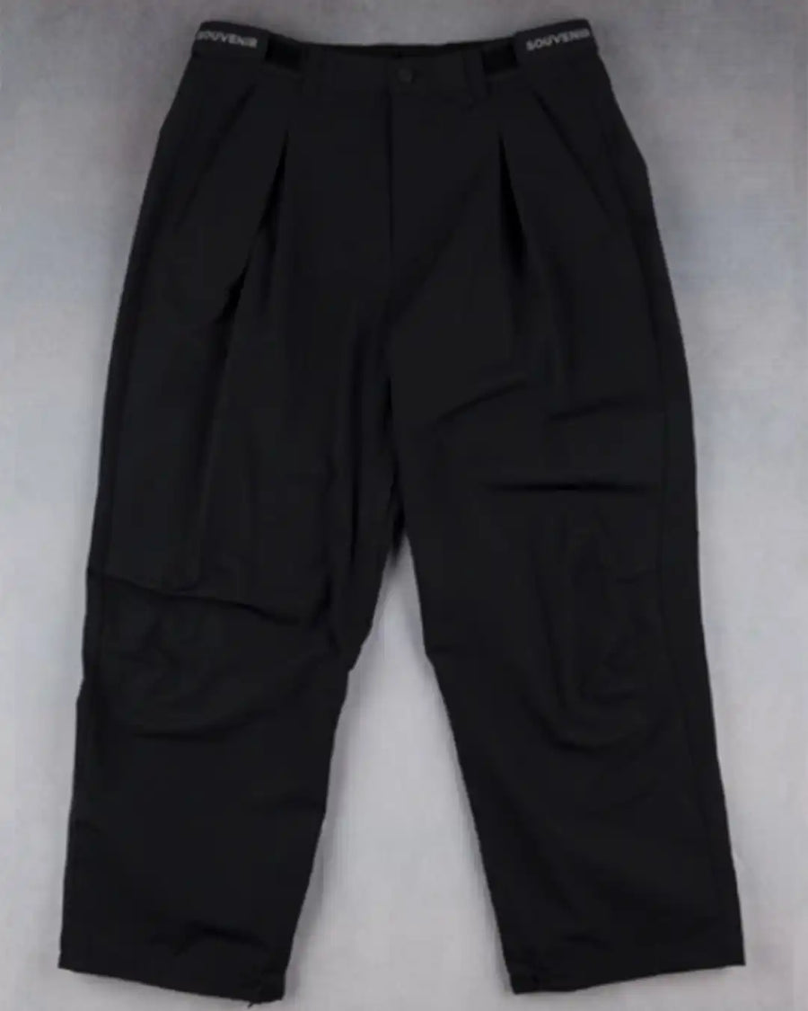 Pleated Chino Snow Pants - Black
