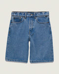 Kids Check-5 Baggy Denim Shorts - Stonewash