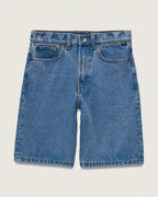 Kids Check-5 Baggy Denim Shorts - Stonewash