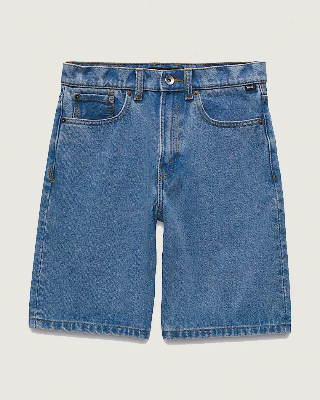Kids Check-5 Baggy Denim Shorts - Stonewash