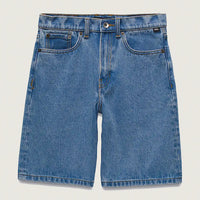 Kids Check-5 Baggy Denim Shorts - Stonewash