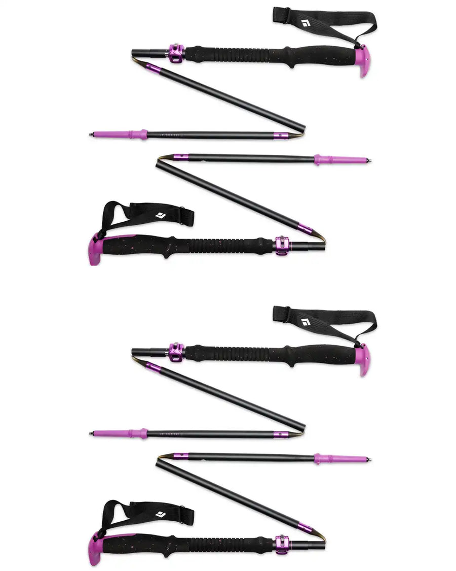 Expedition Compactor Splitboarding Poles - Piton Purple