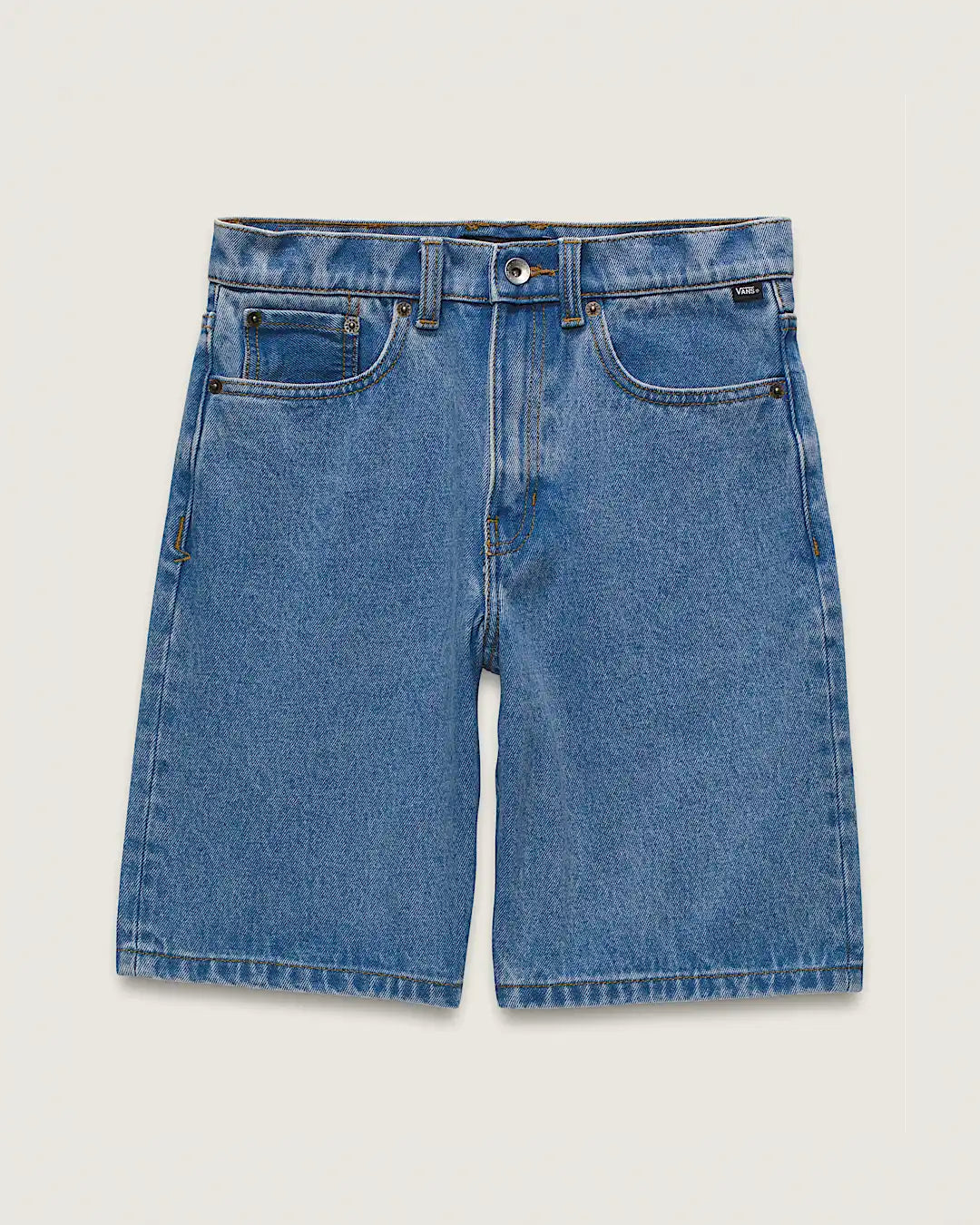 Kids Check-5 Baggy Denim Shorts - Stonewash/Blue