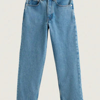 Kids Check-5 Loose Denim Pants - Stonewash/Blue