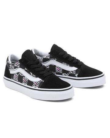 Old Skool Shoes - Zebra Daze Black