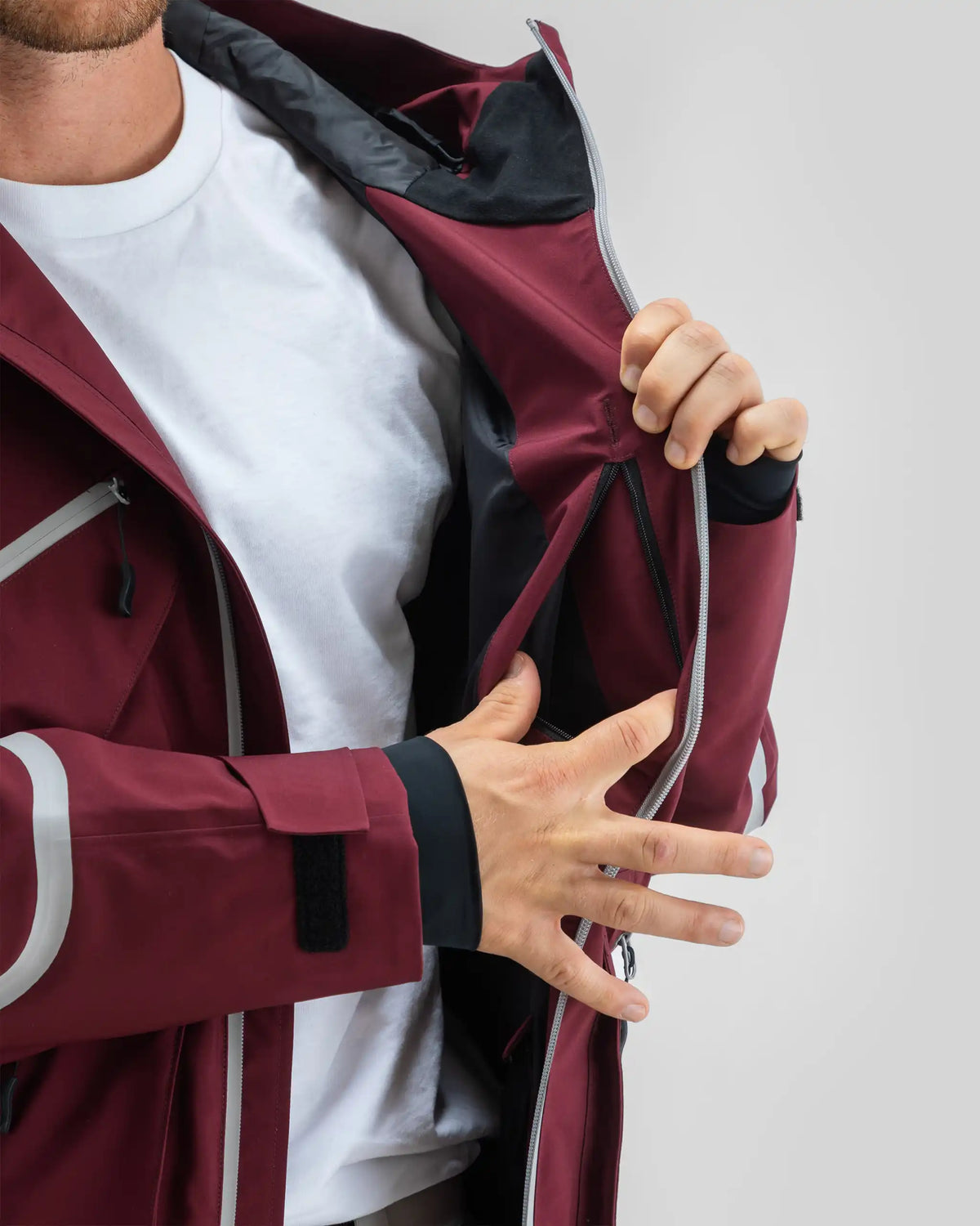 BEYOND MEDALS X Taped 3L Winter Jacket - Dark Red – view 16