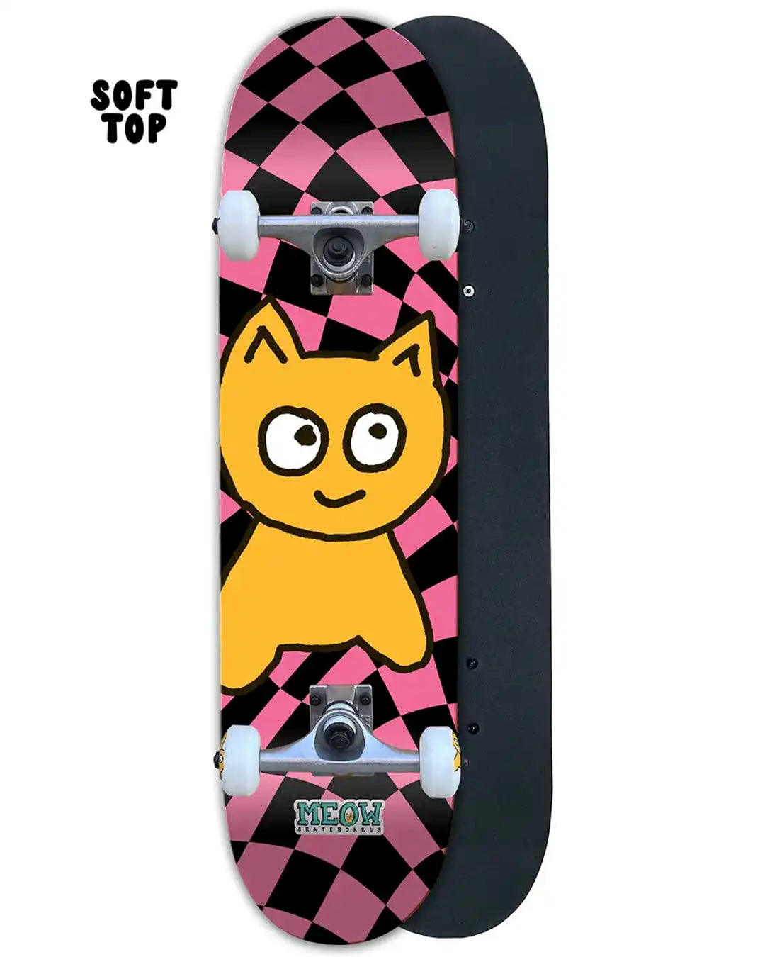 Big Cat Checker Twist Soft Top 6.5 Complete Skateboard