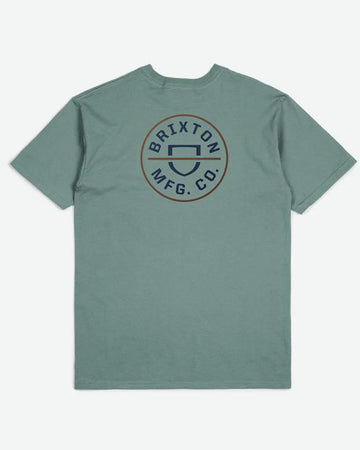 Crest Ii S/S Standard T-Shirt - Chinois Green/Washed Navy/Sepia