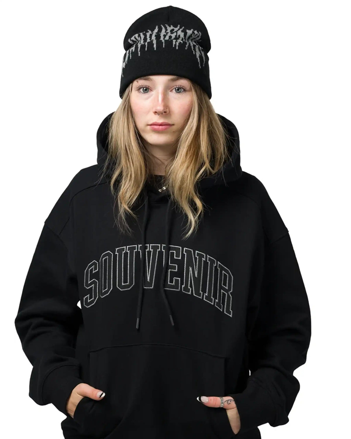 SOUVENIR Collegiate Hoodie - Black – view 2
