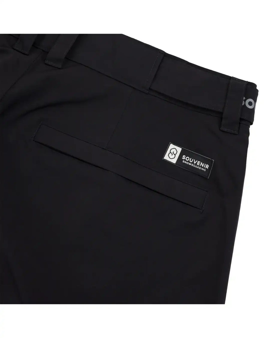 Pleated Chino Snow Pants - Black