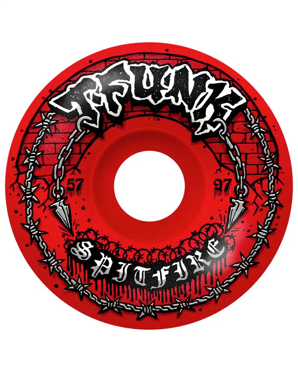 Roues De Skateboard T-Funk Raw F4 99 Radial Full - Red