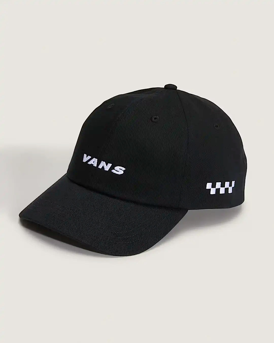 Kids Check Side Curved Bill Hat - Black