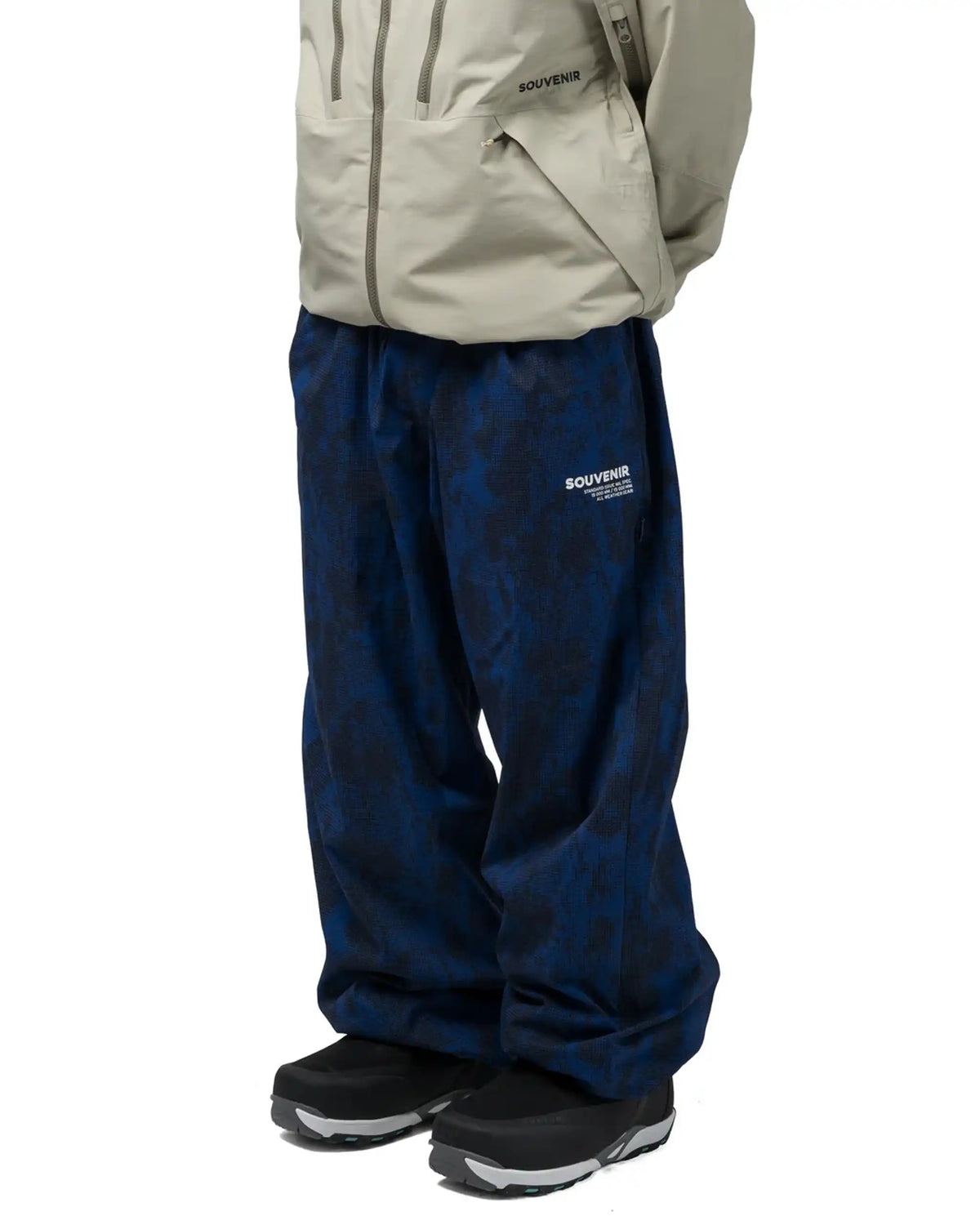 Pantalon de neige Pantalon Neige Parachute - Blotch Print - Petrol Blue par SOUVENIR – vue 2