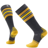Snowboard Stripe Extra Stretch Thermal Socks - Charcoal