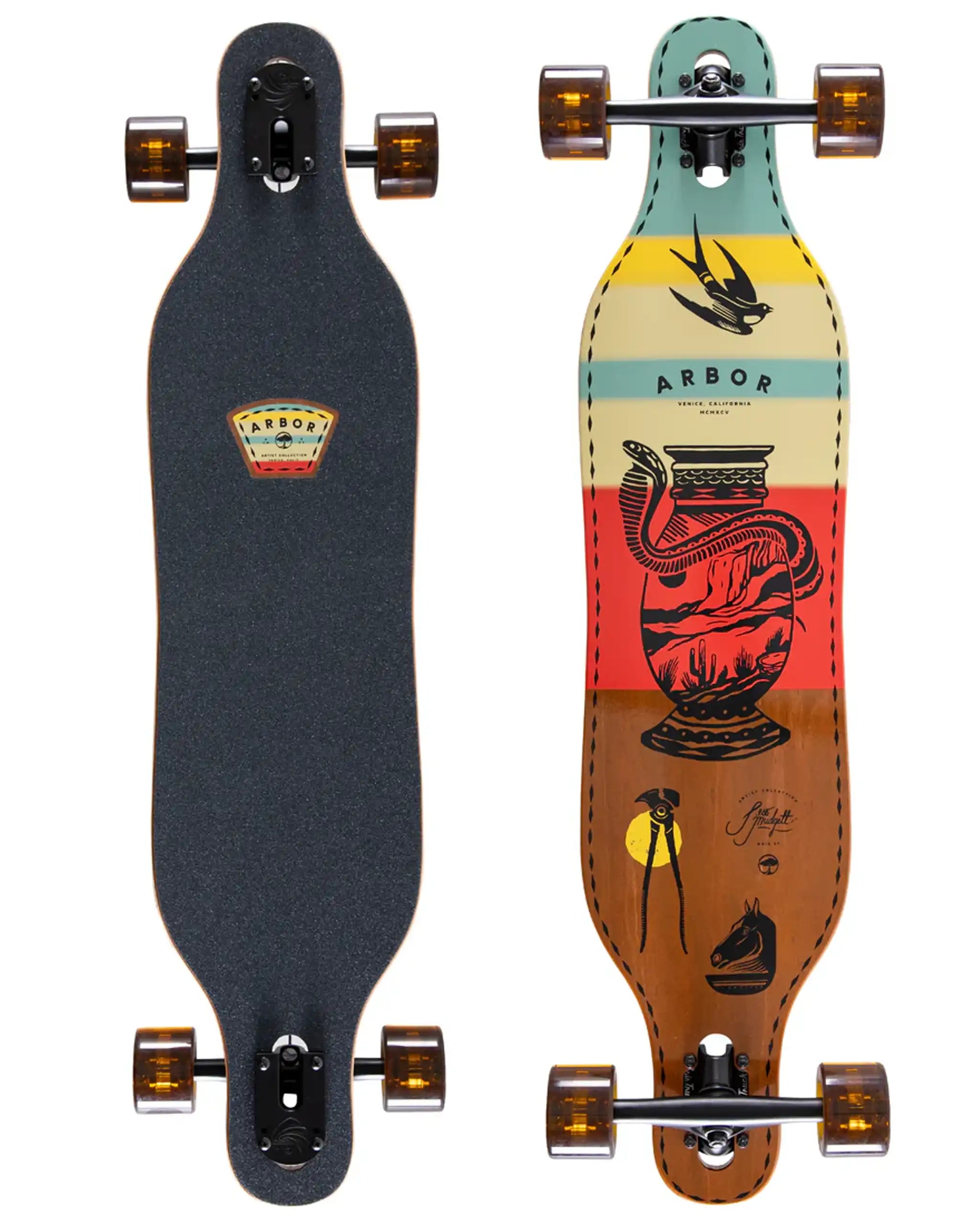 Longboard Complet Drop Thru Artist Jess Mudgett Axis 37