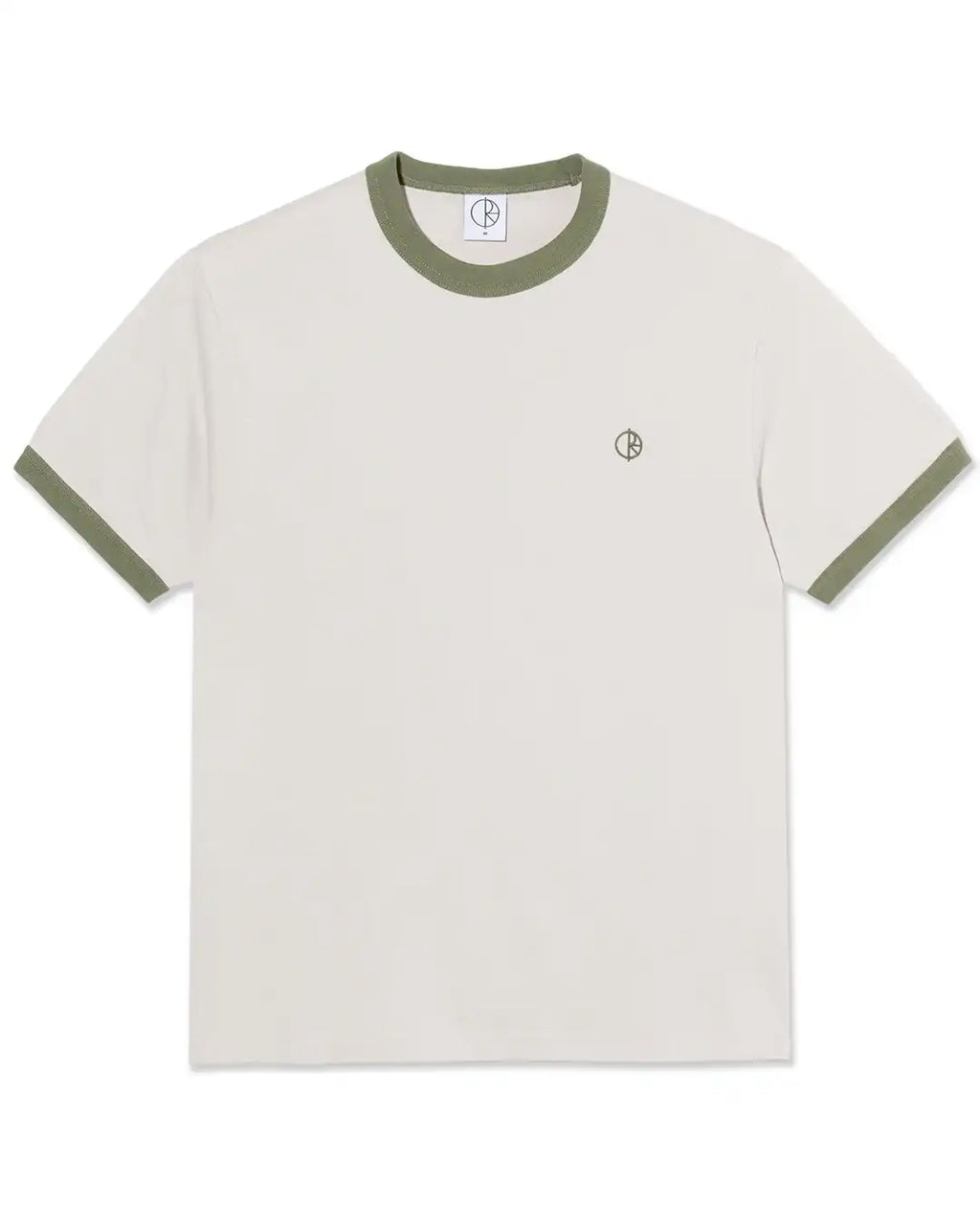 T-Shirt Ringer - Pale Taupe/Army