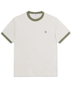T-Shirt Ringer - Pale Taupe/Army