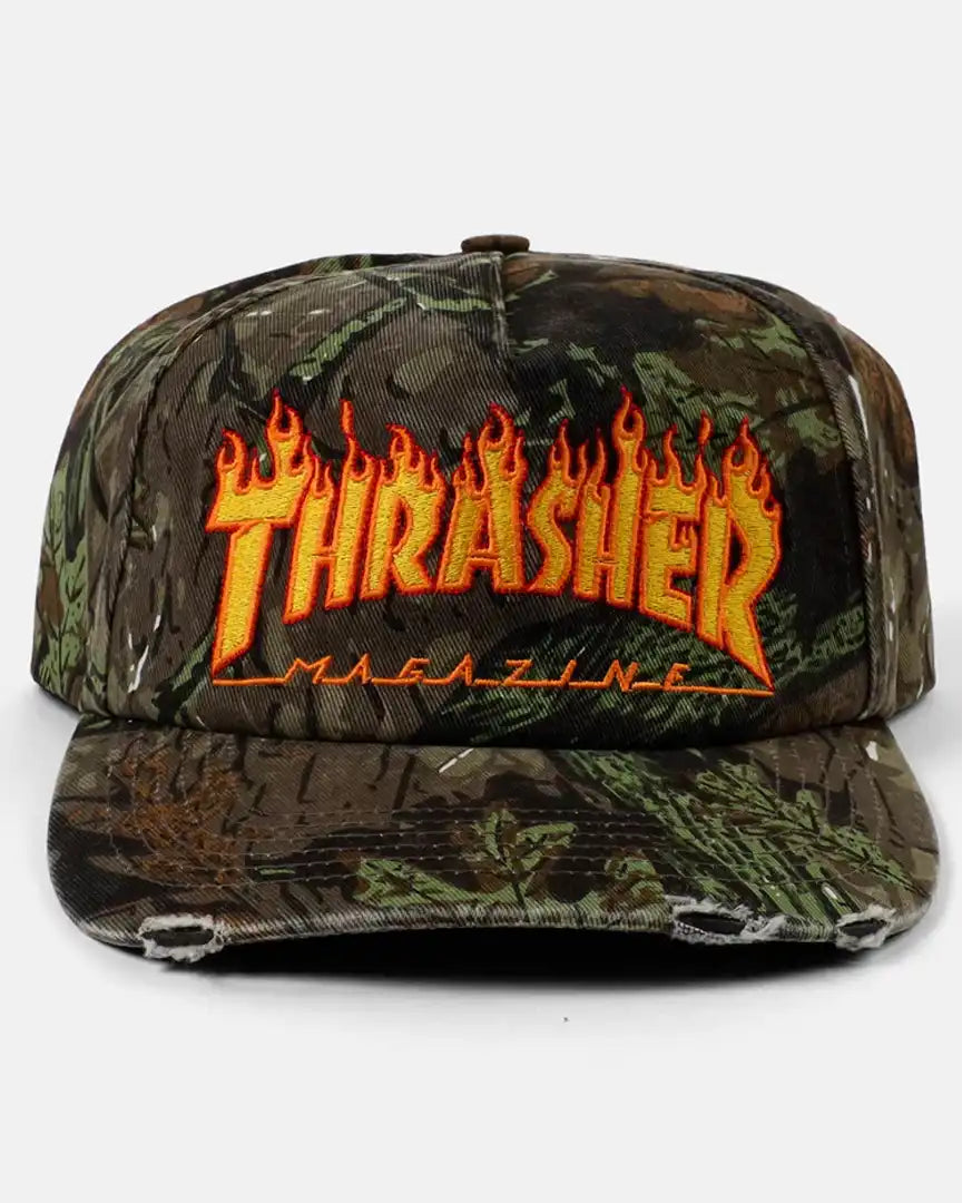 Casquette Flame Distressed Snapback - Camo
