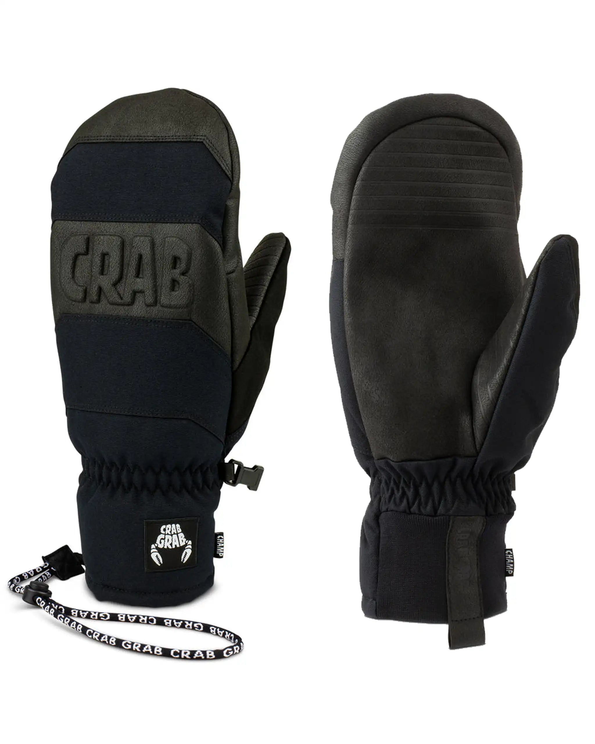 Gants et mitaines Mitaines Champ Mitt - True Black par CRAB GRAB