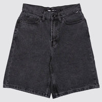 Check-5 Baggy Denim Shorts - Washed Black