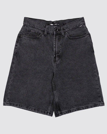 Check-5 Baggy Denim Shorts - Washed Black