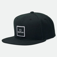 Alpha Square Mp Snapback Hat - Black/Black