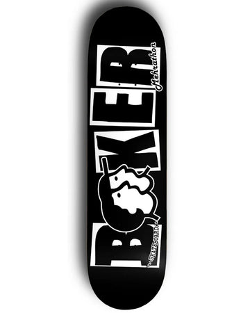 X Baker Brand Logo Skateboard Deck - Black/White