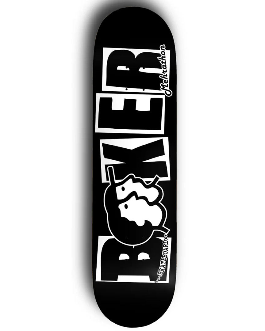 X Baker Brand Logo Skateboard Deck - Black/White