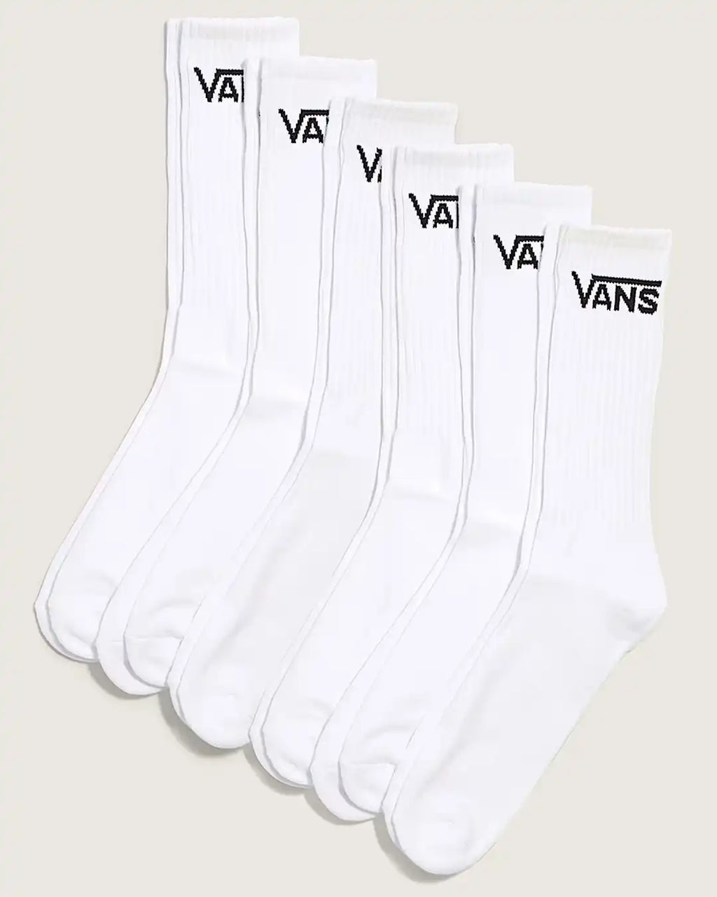 Classic Crew 6 Pack Socks - White