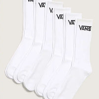 Classic Crew 6 Pack Socks - White
