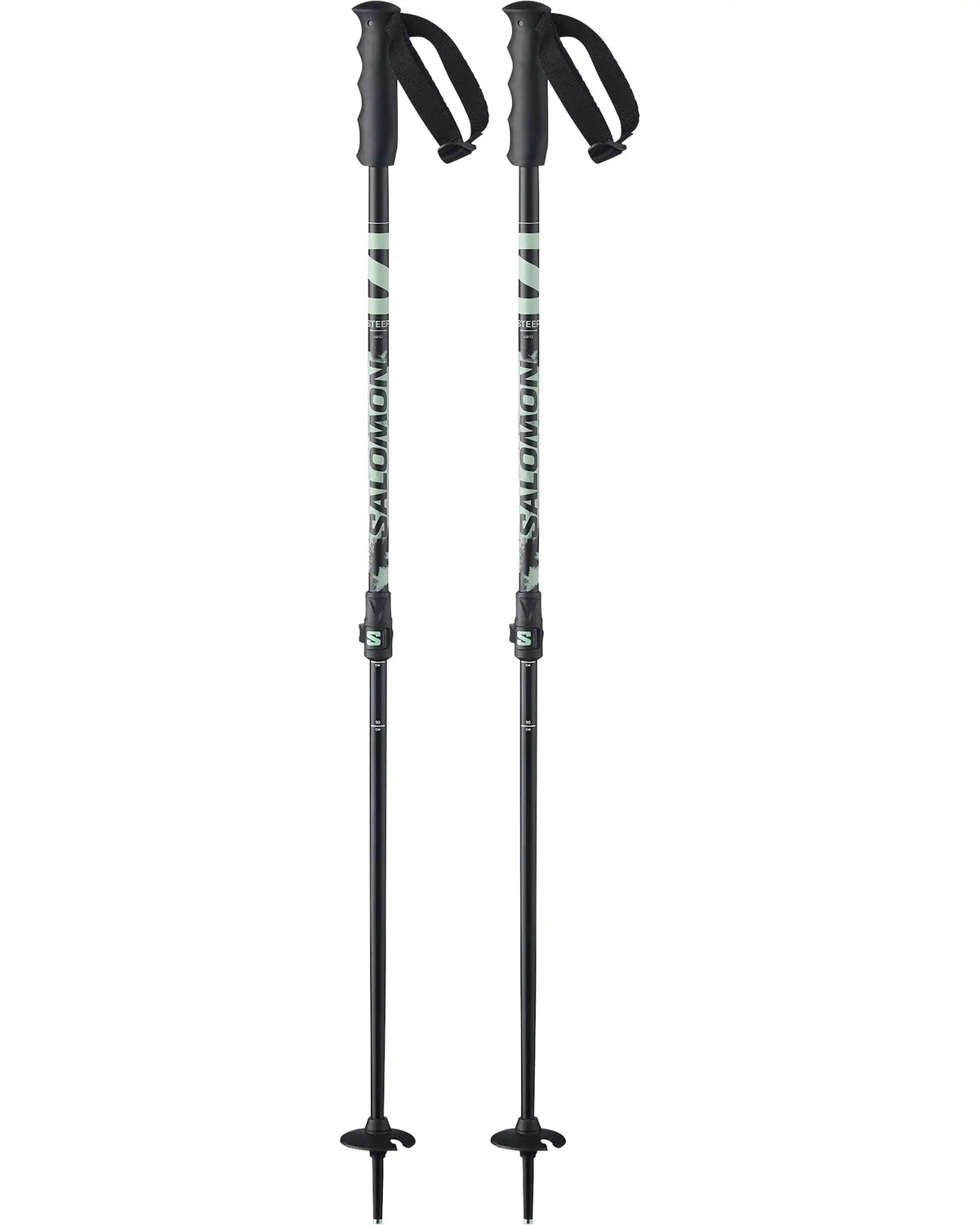 SALOMON Steep Vario Jr Ski Poles - Black/Green