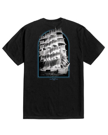 T-shirt Tall Ship-Glow - Black